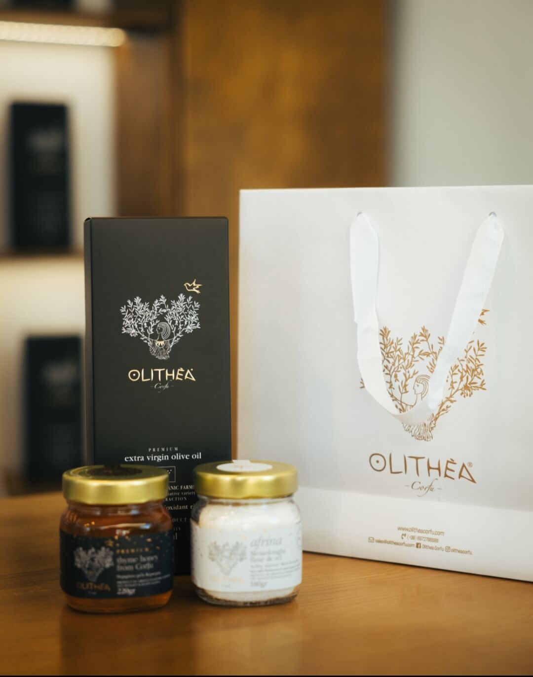 Premium Προϊόντα Olithea – Ελαιόλαδο / Μέλι / Ανθός Αλατιού